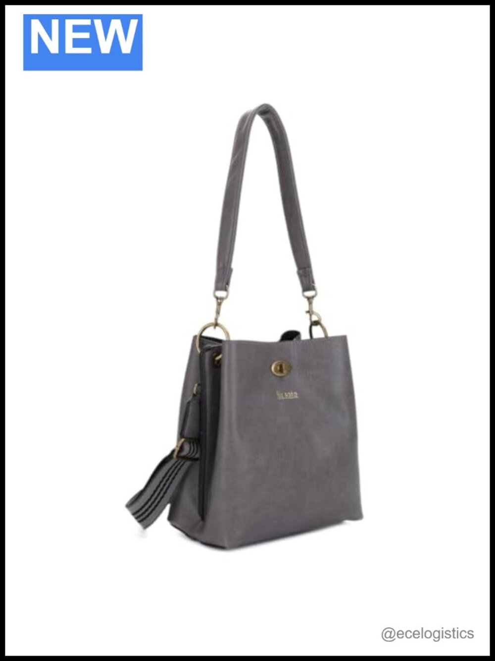 Liz Soto Lola Bucket Bag – Vegan Leather Crossbody Purse with Interchangeable